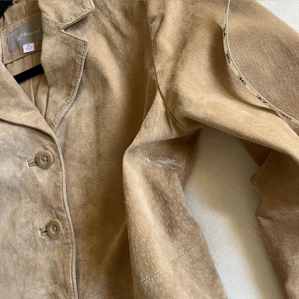 Croft & Barrow Light Brown Suede Blazer women’s Medium see details - Picture 15 of 16
